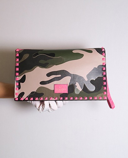 Army Rockstud Clutch, front view